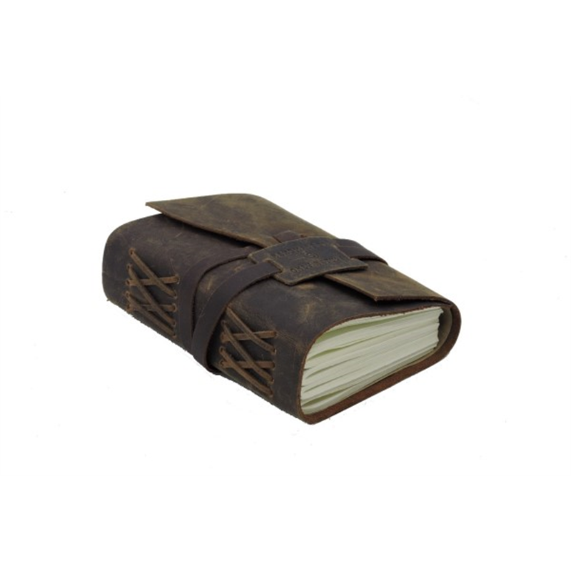 Donkerbruin leren notitieboek, handgemaakt bahi leer