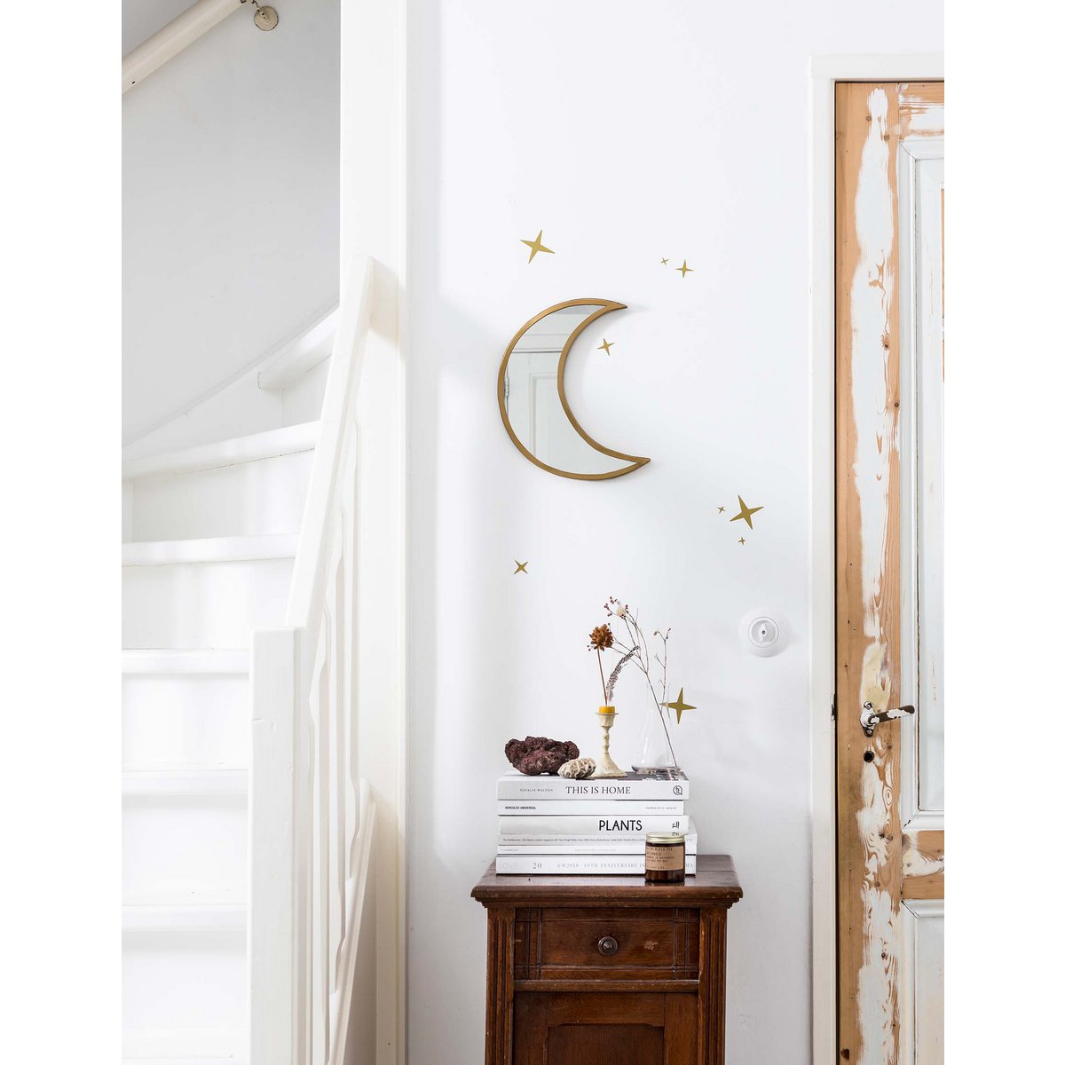 🌙 Maan Spiegel – Handmade in India – 30 cm
