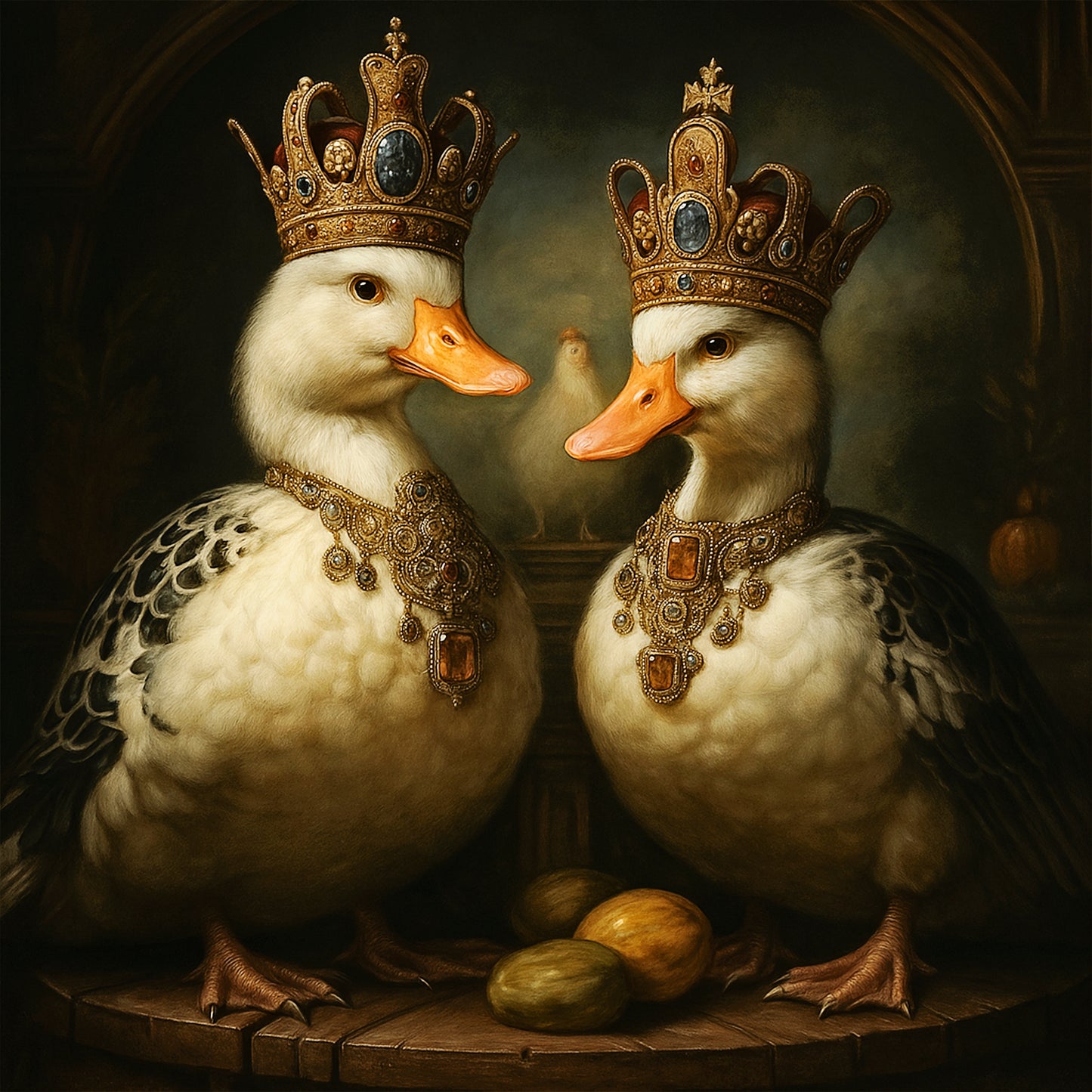 Koninklijke Eenden - wanddecoratie op canvas 20x20 cm