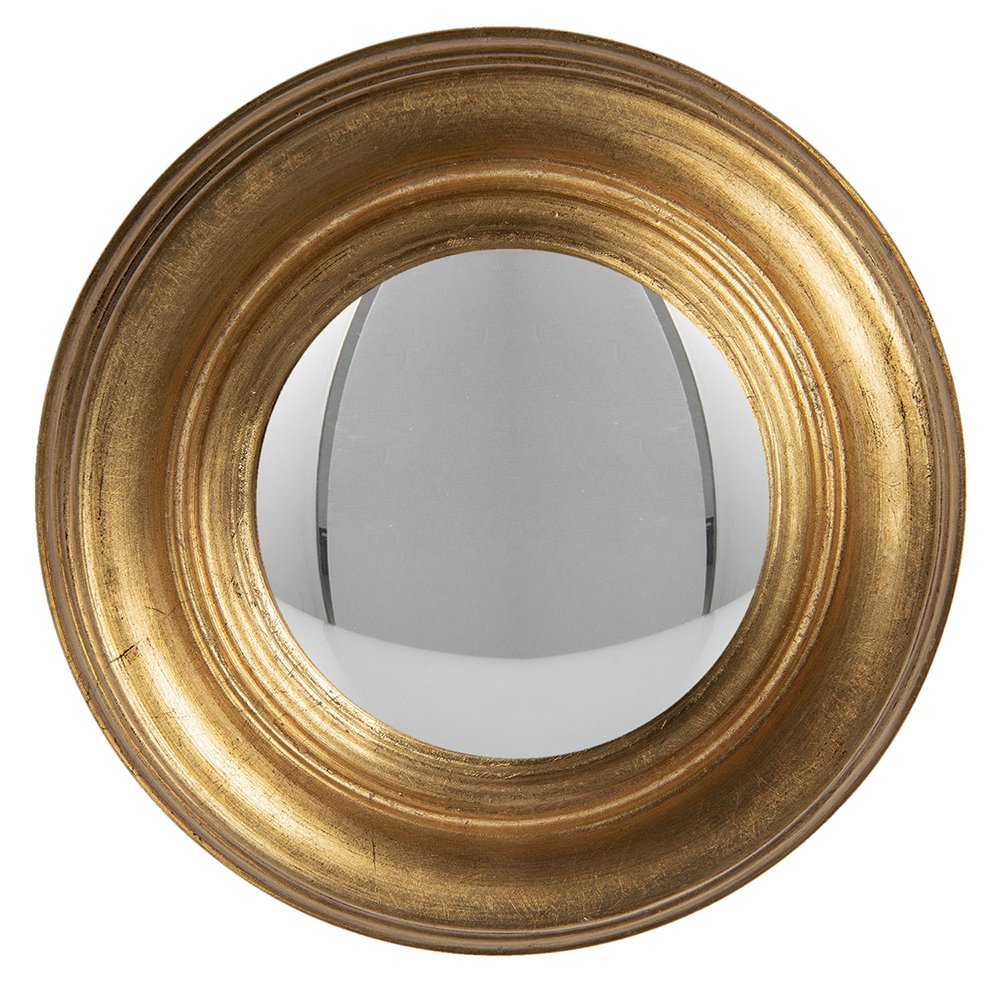 Wandspiegel Ø 24 cm Goudkleurige bolle spiegel