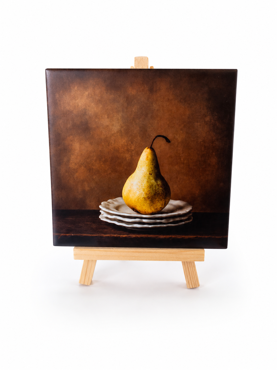 Stilleven met peer fine art – Handgemaakt Kunst Tegeltje