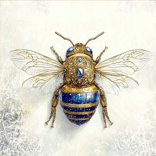 Illustratief en artistiek dierenportret op canvas, unieke vintage en fine-art stijl
