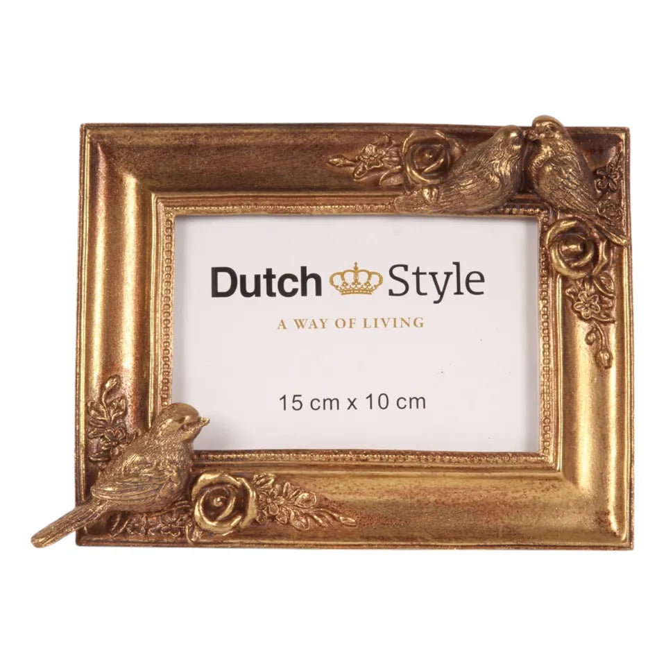 fotolijst goud messing vogel dutch style