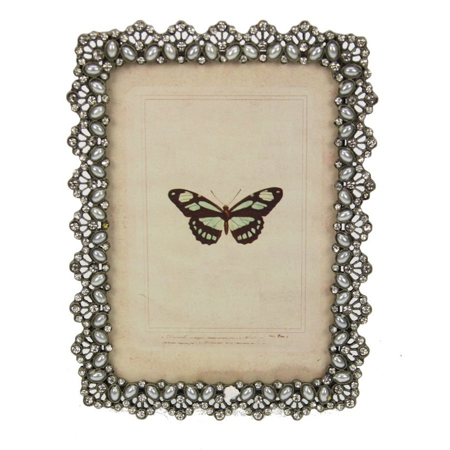 Fotolijstje met strass en parel 11 x 14,5 cm Meander