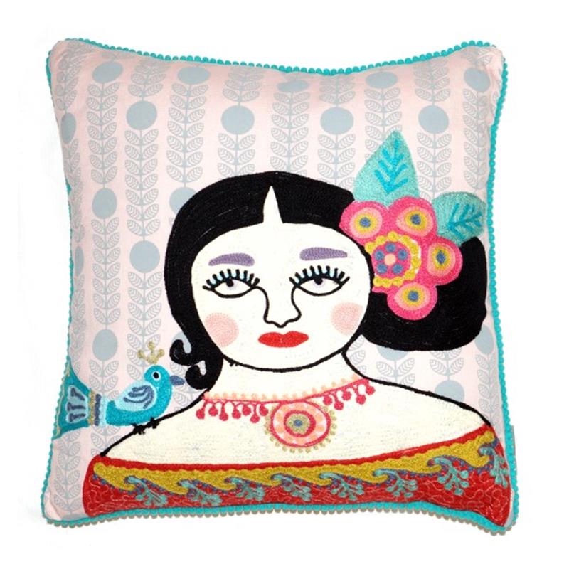 Kussen katoen inheemse dame - Fairtrade van Only Naturel