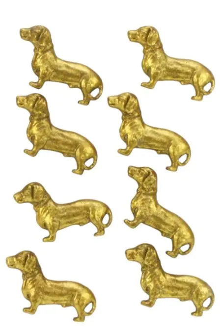 Goudkleurige Teckel Magneetjes