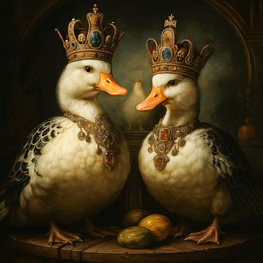 Koninklijke Eenden - wanddecoratie op canvas 20x20 cm