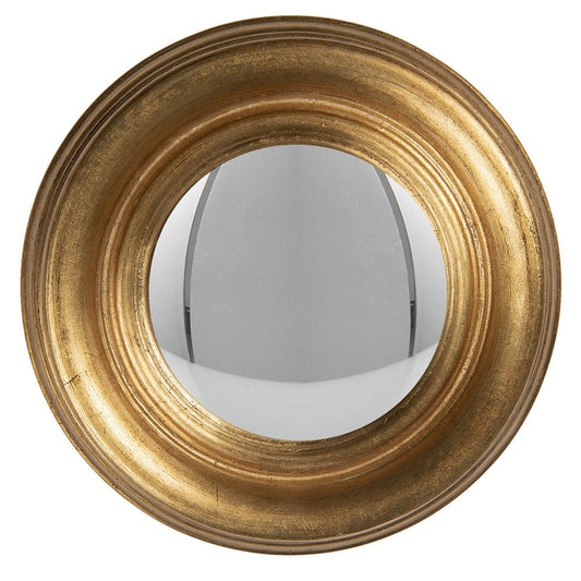 Wandspiegel Ø 24 cm Goudkleurige bolle spiegel