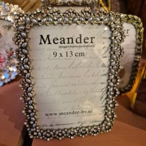 Meander Fotolijstje met strass 9 x 13 cm