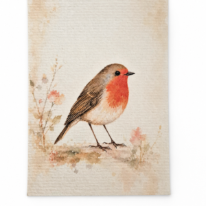 Roodborstje - Handmade Art Card