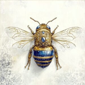 Golden Hive Tales canvas 20x20 cm